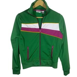 Y2K Vintage Energie Colorblock Stripe Track Jacket Zip‎ Up Athletic Size M
